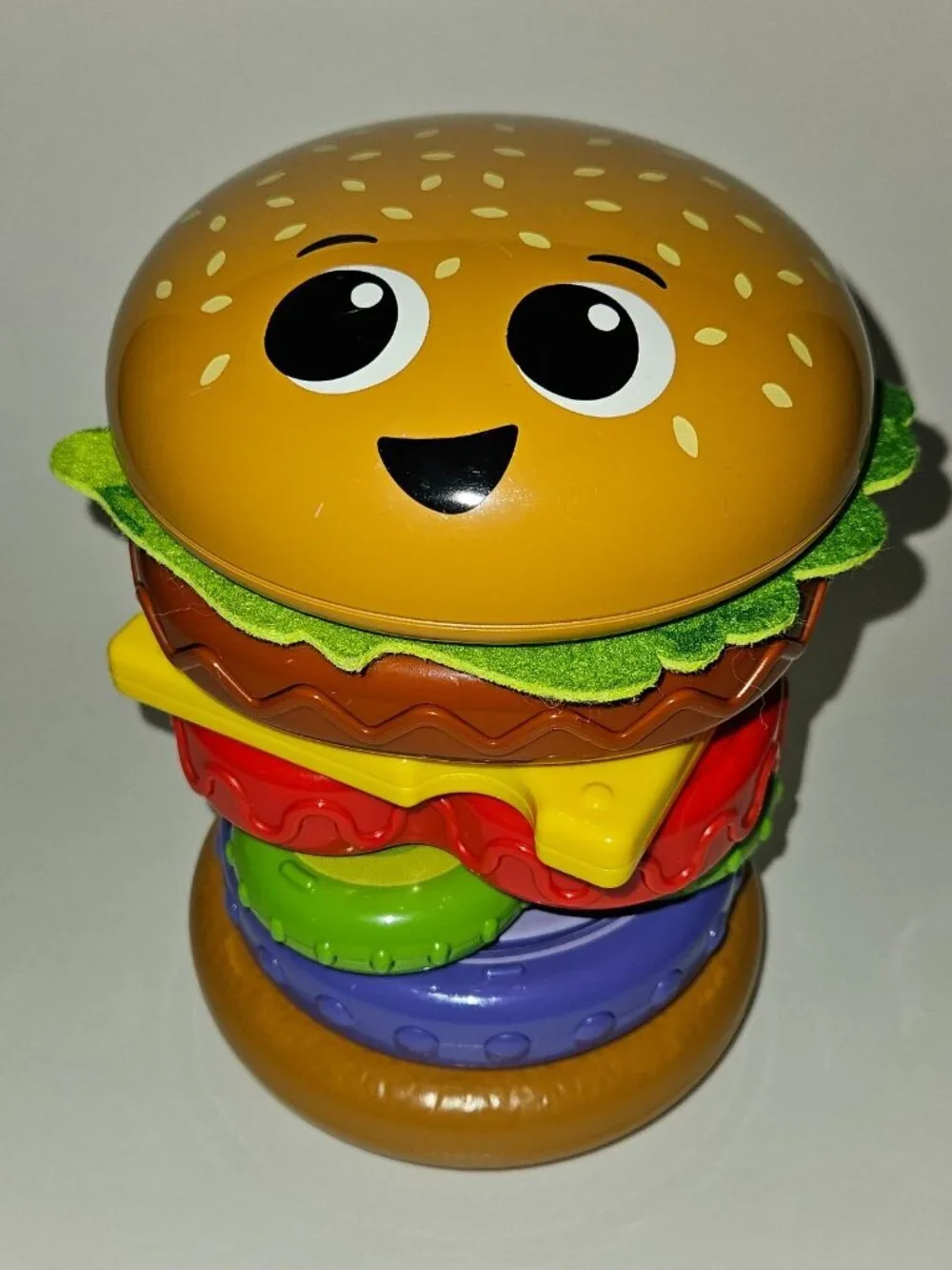 LeapFrog 4-in-1 Learning Hamburger Puzzle Stack Spin Toss Leap Frog Complete